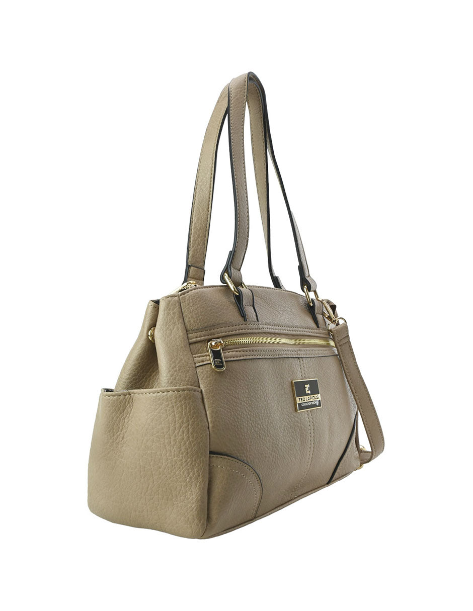 Bolsa Bowler Ted Lapidus Beige Para Dama