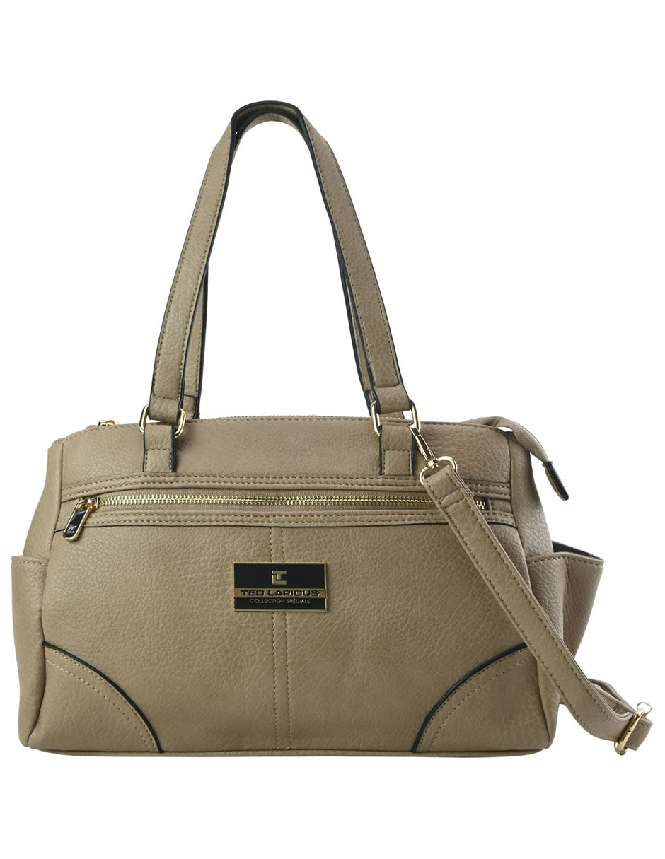 Bolsa Bowler Ted Lapidus Beige Para Dama