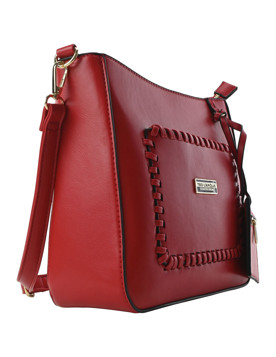 Bolsa Estilo Bandolera Para Mujer Ted Lapidus Rojo