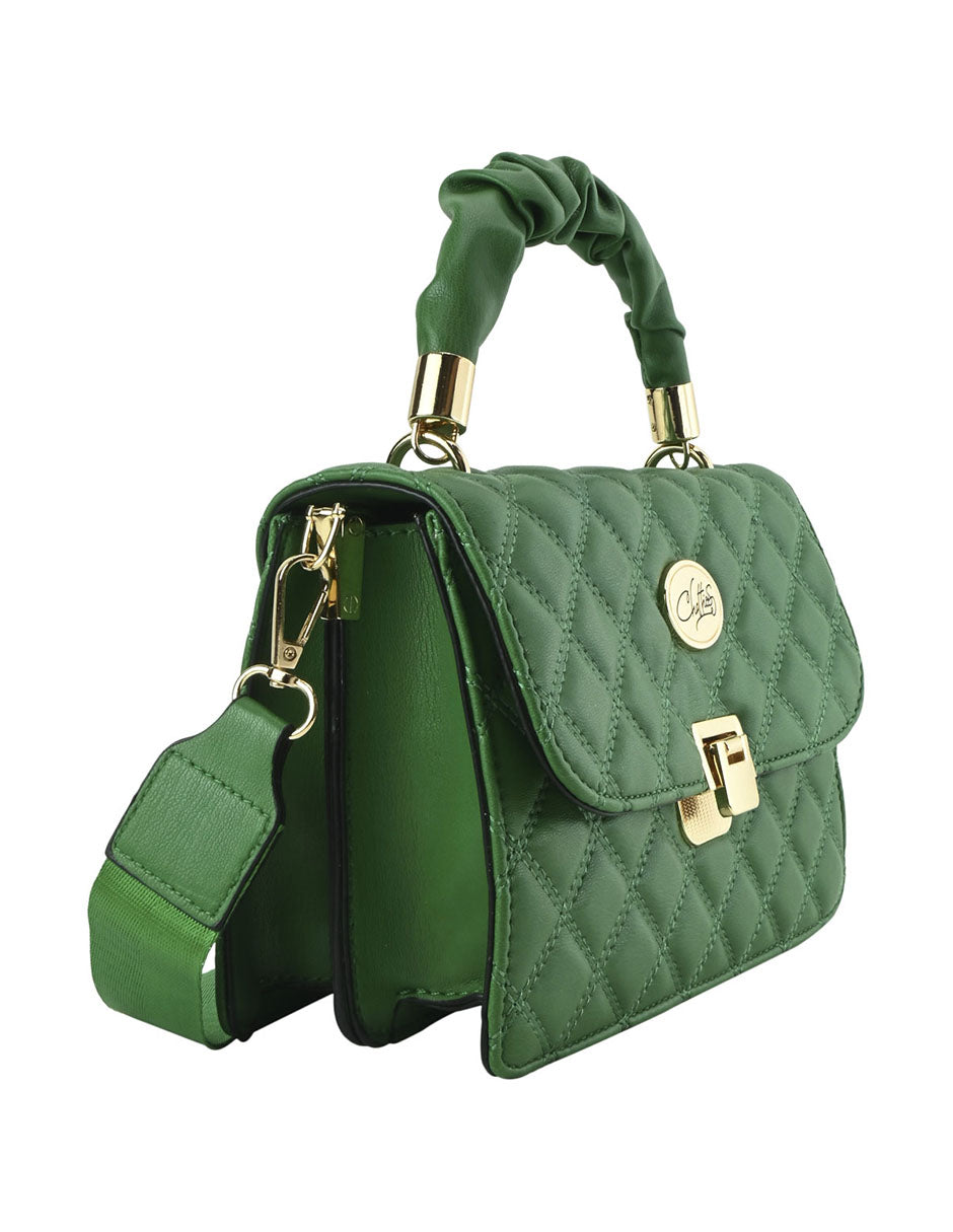 Elegante Bolso Tipo Bandolera Chatties Verde