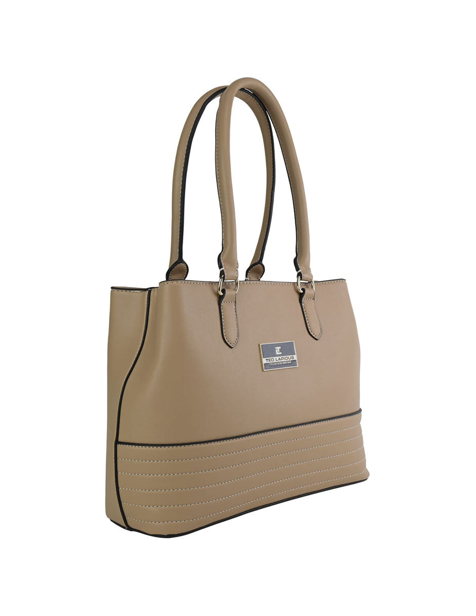 Bolsa Tote De Hombro Ted Lapidus Color Carne Para Mujer Unicolor