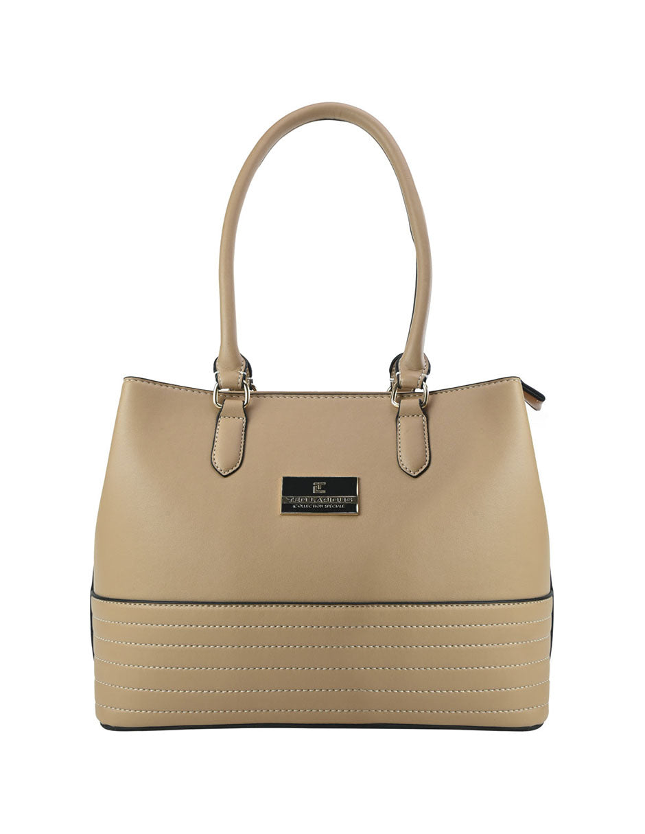 Bolsa Tote De Hombro Ted Lapidus Color Carne Para Mujer Unicolor