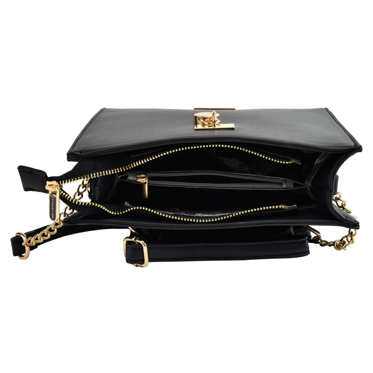 Bolsa Para Dama De Asa Con Cadena Color Negro TL