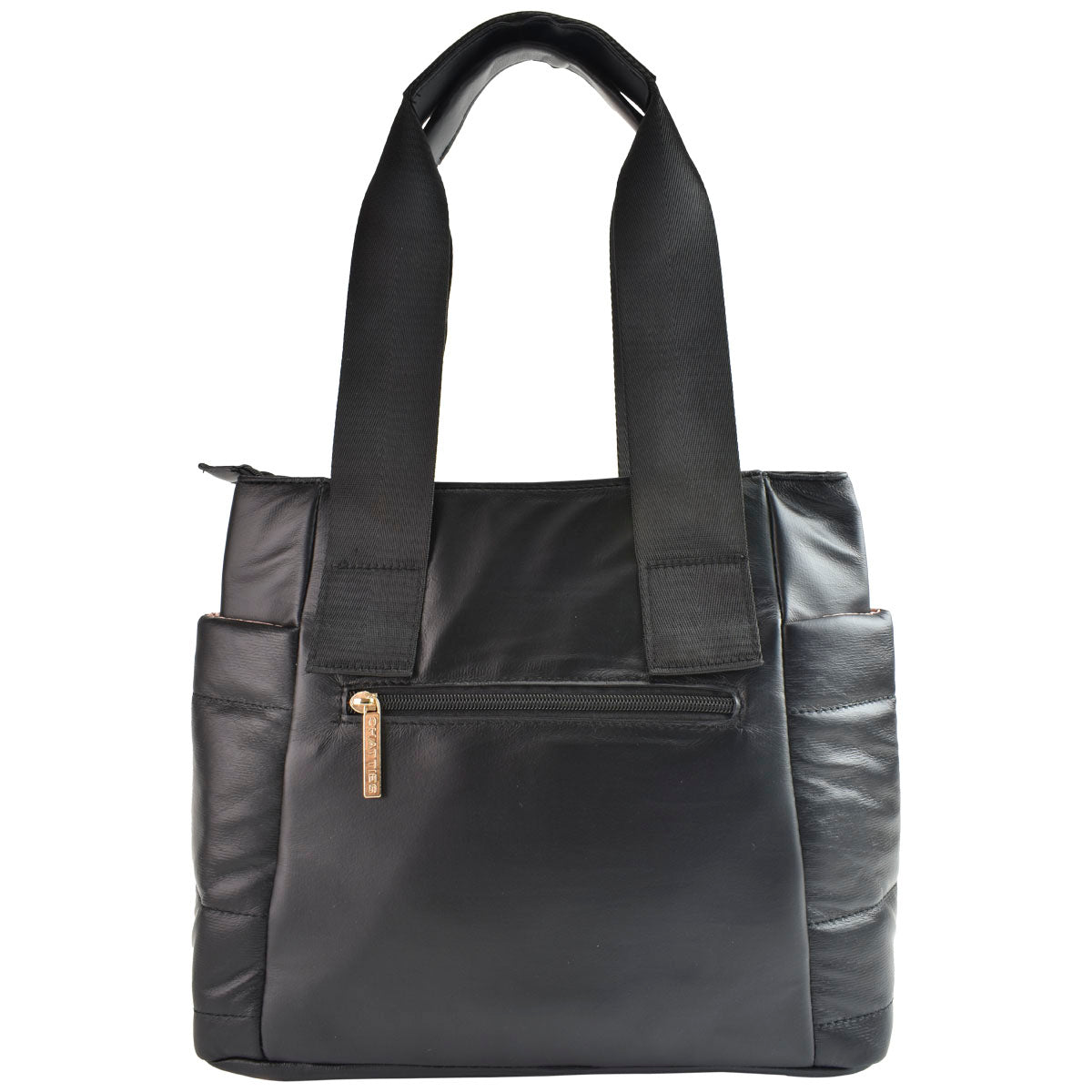 Bolsa Para Dama Diseño Capitonado Suave Color Negro