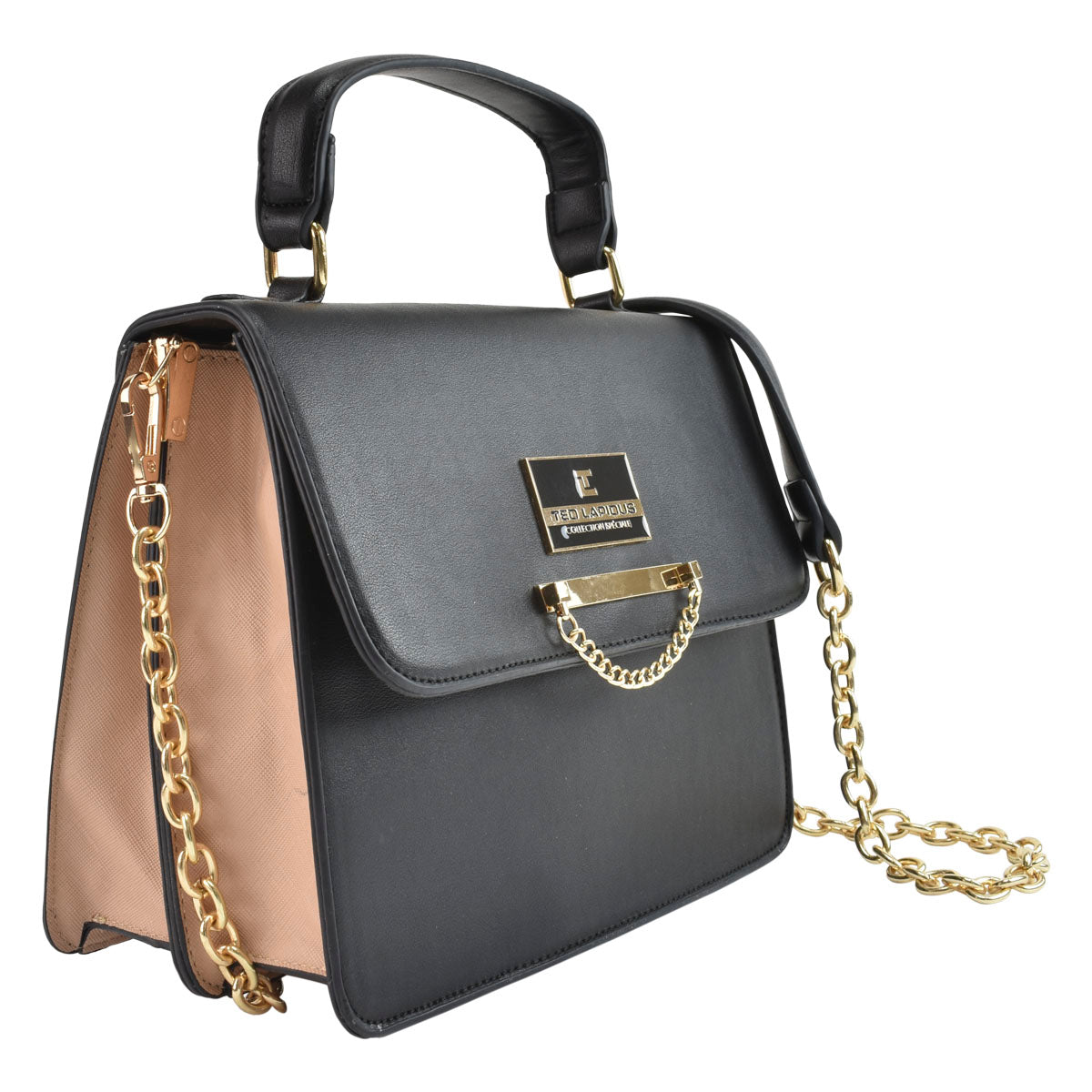 Bolsa Bandolera Para Mujer Color Negro Ted Lapidus