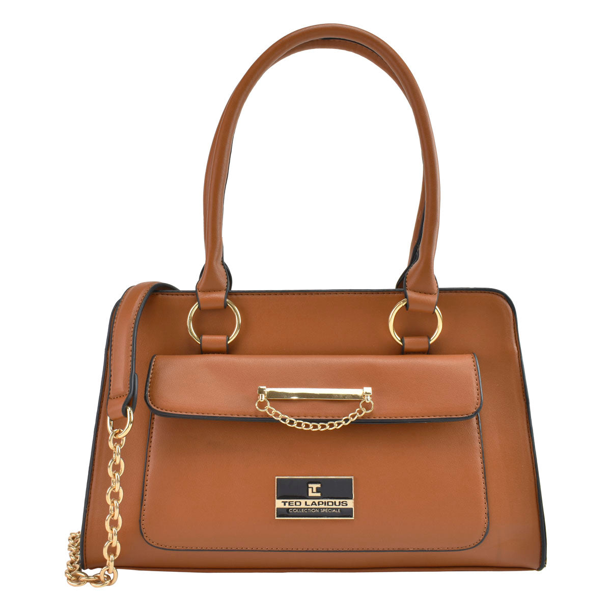 Bolsa Mini Tote Con Correa Desprendible Ted Lapidus Camello