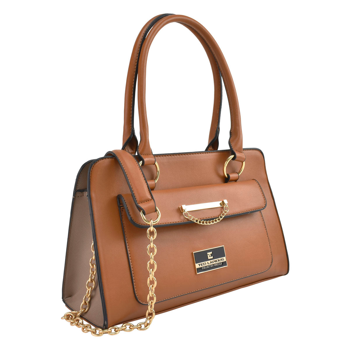 Bolsa Mini Tote Con Correa Desprendible Ted Lapidus Camello