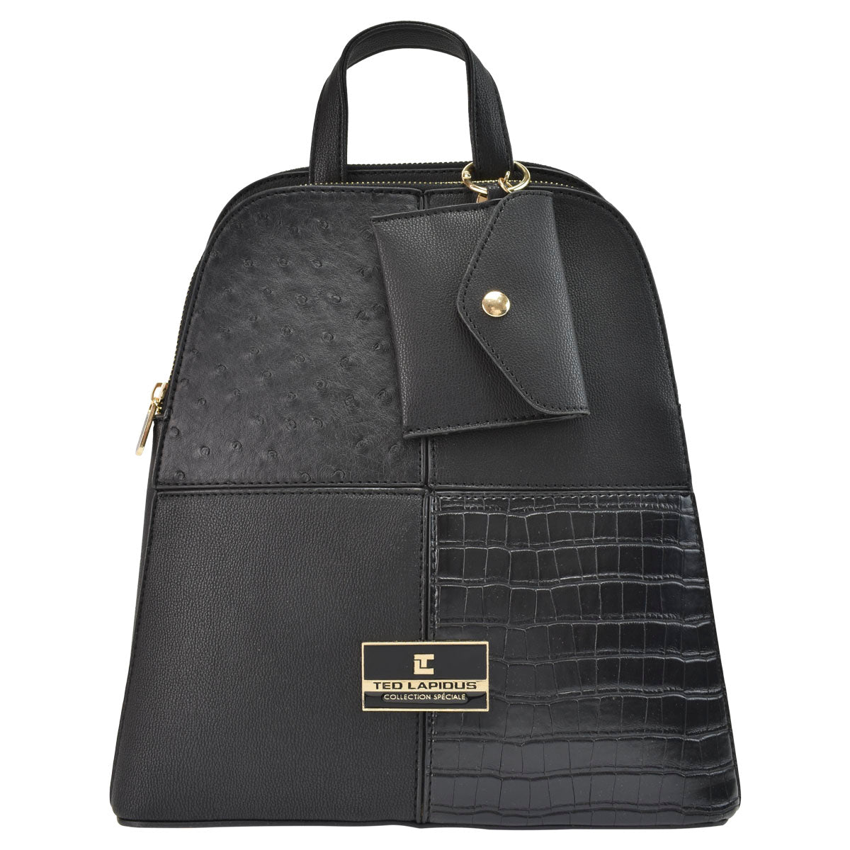 Mochila Para Dama Ted Lapidus Tonos Color Negro