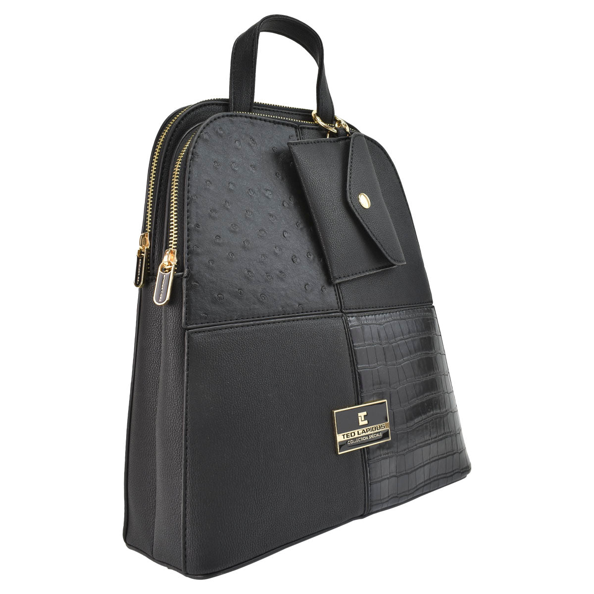 Mochila Para Dama Ted Lapidus Tonos Color Negro