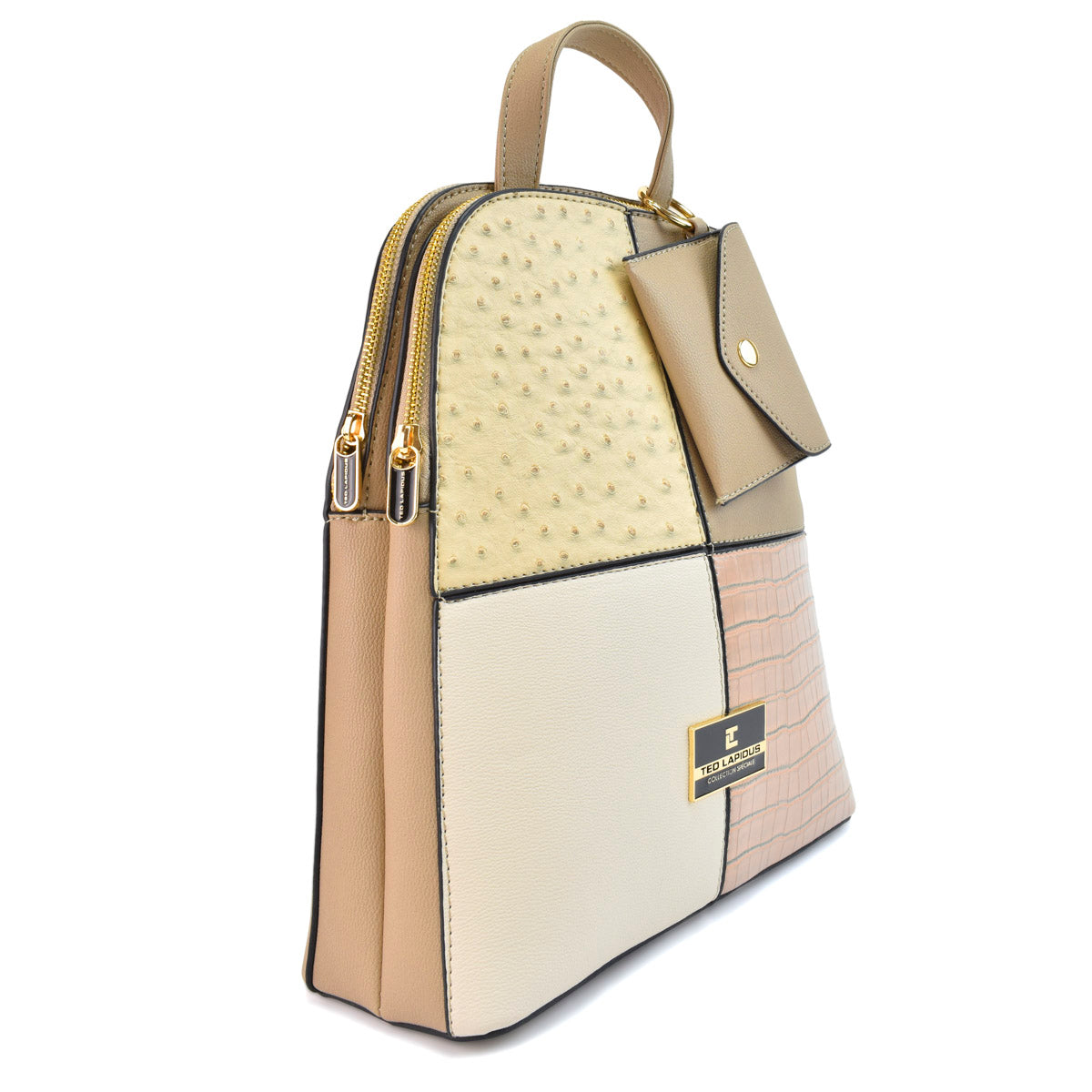 Mochila Para Dama Ted Lapidus Tonos Color Beige