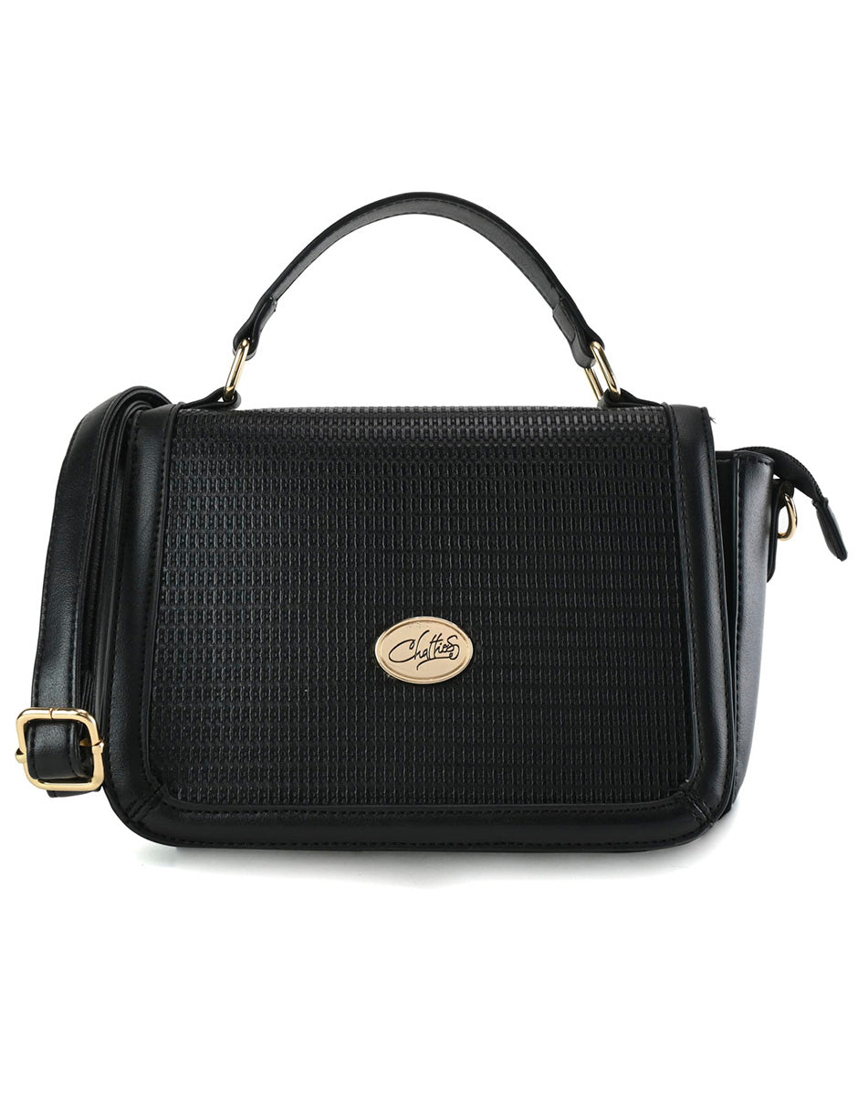 Bolso Tipo Bandolera Chatties Color Negro