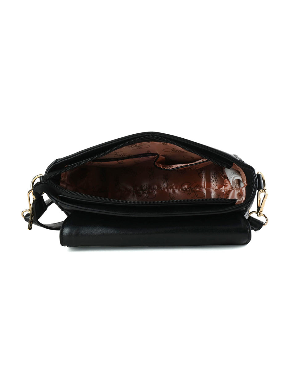 Bolso Tipo Bandolera Chatties Color Negro