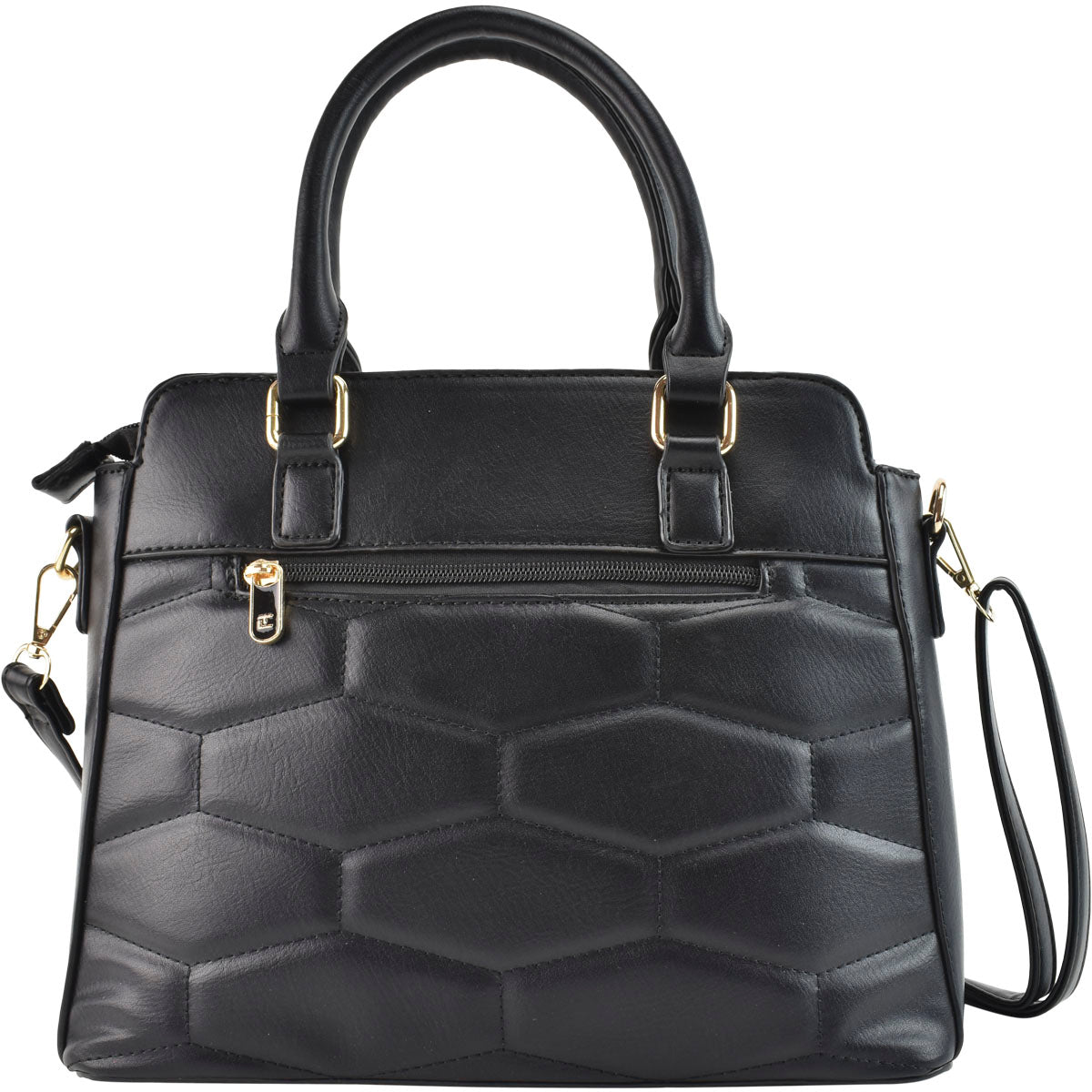 Bolsa De Mano Mini Tote Con Correa Desprendible Color Negro