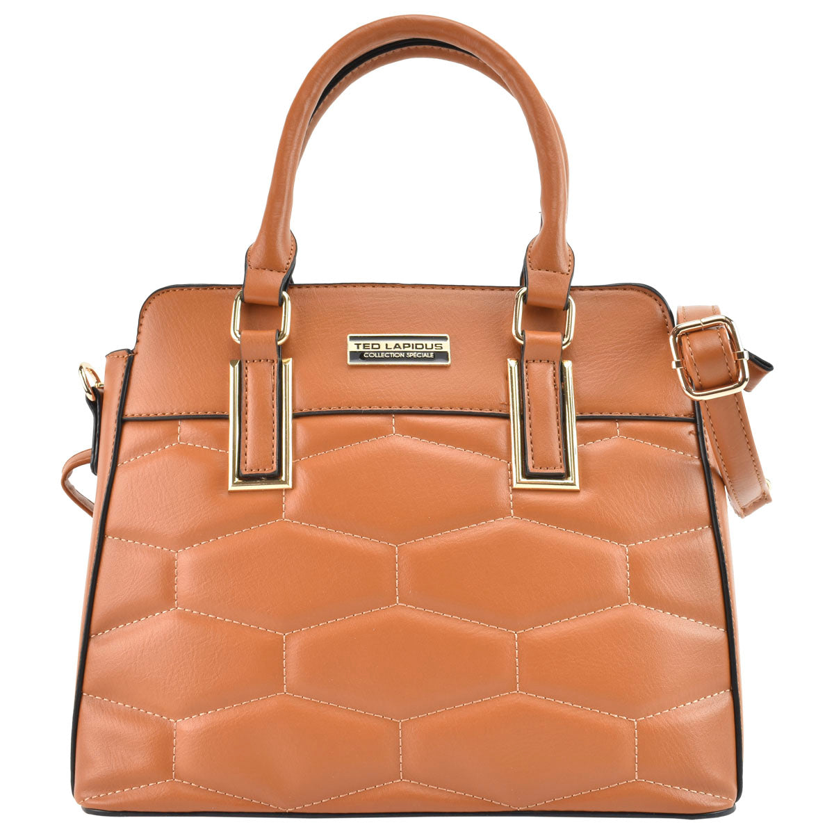 Bolsa De Mano Mini Tote Con Correa Desprendible Color Camello