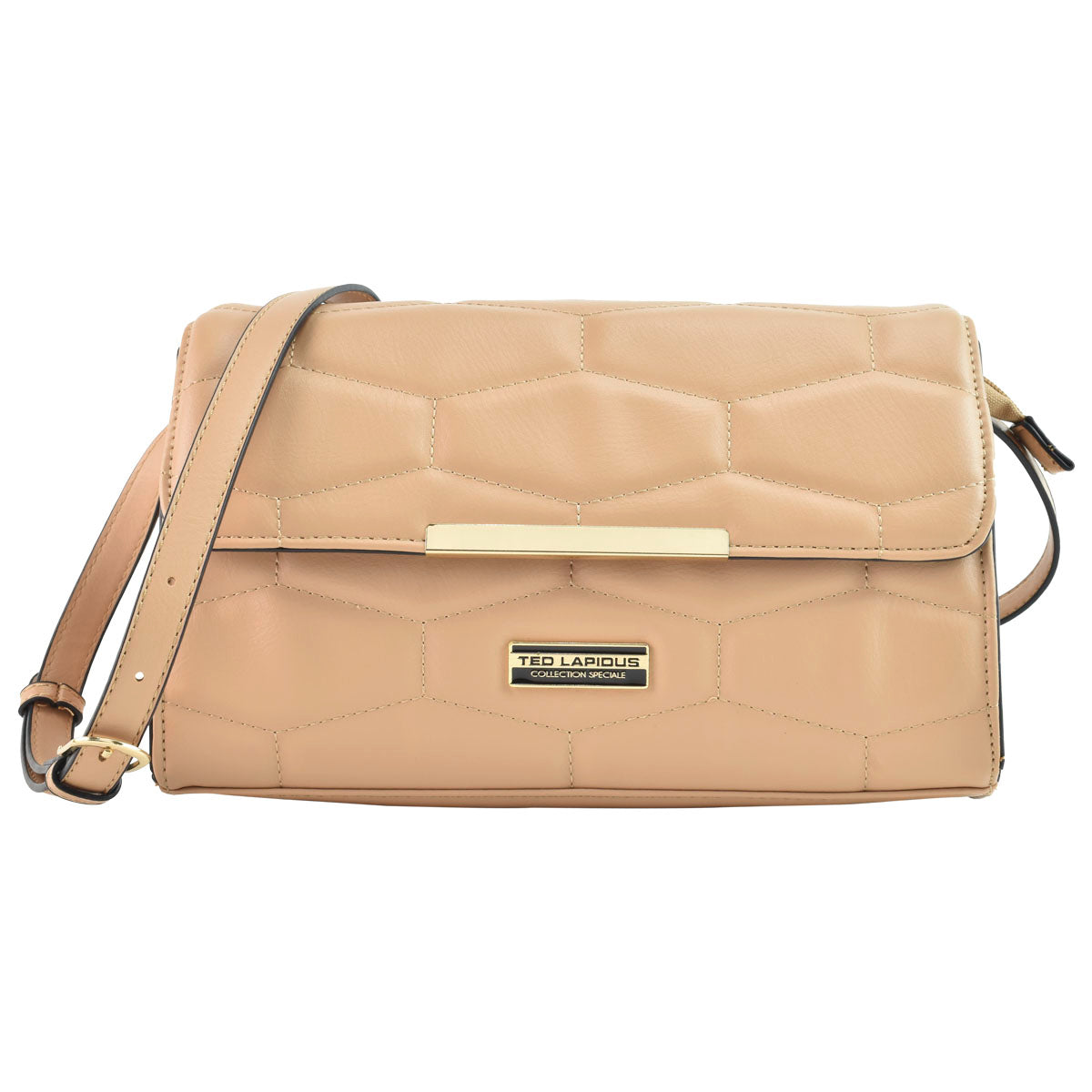 Bolsa Bandolera Para Dama Correa Reforzada Beige Ted Lapidus
