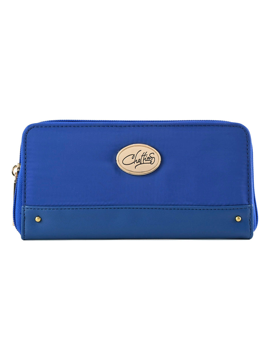 Cartera Chatties Para Dama Compartimentos Azul