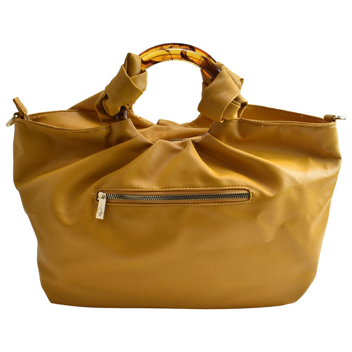Bolsa Para Mujer Baby Phat Con Asa Decorativa Color Amarillo