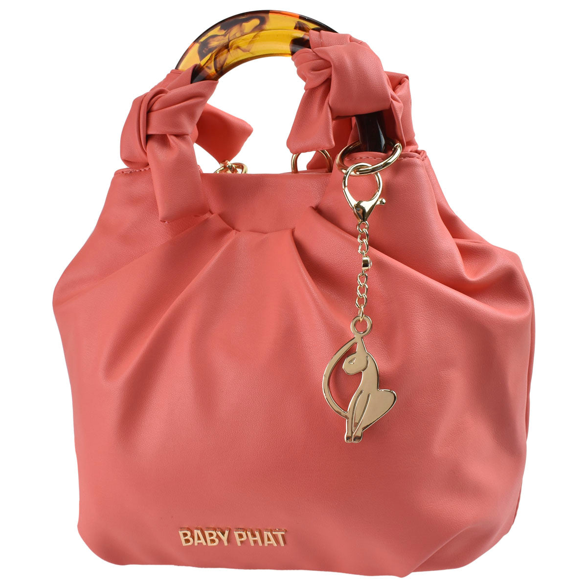 Bolsa Para Mujer Baby Phat Con Asa De Plástico Color Coral