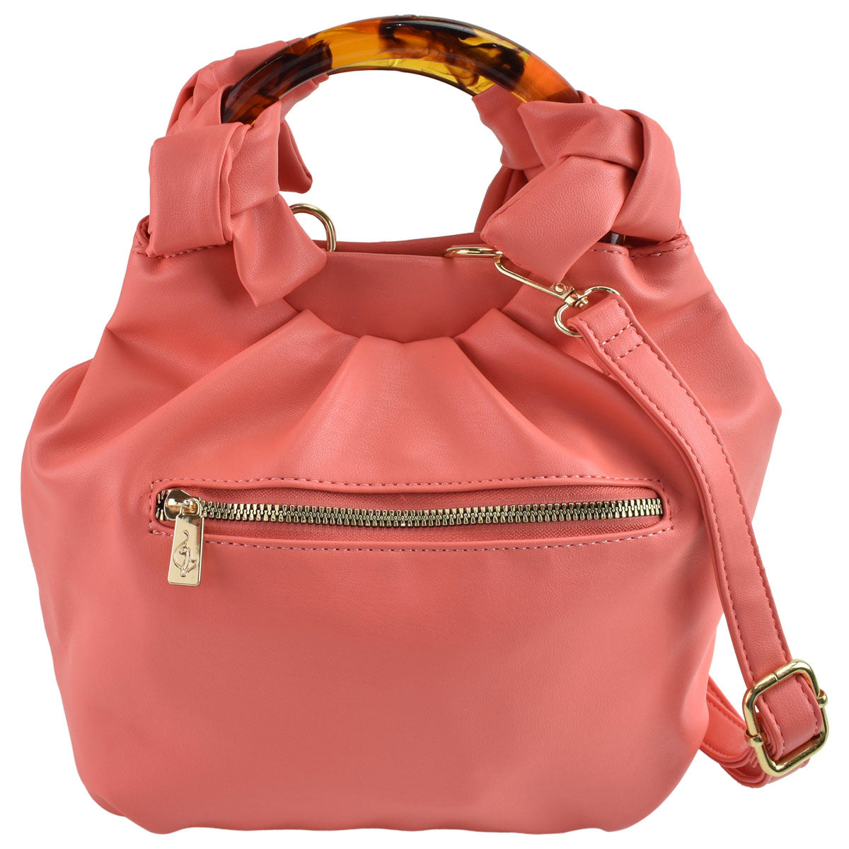 Bolsa Para Mujer Baby Phat Con Asa De Plástico Color Coral
