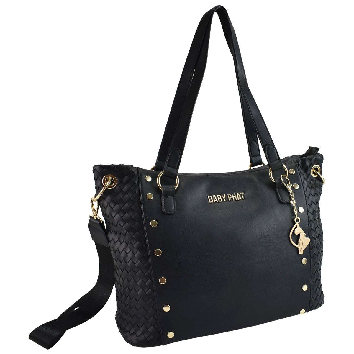 Bolsa Para dama Tipo Tote Con Correa Desprendible Baby Phat Color Negro