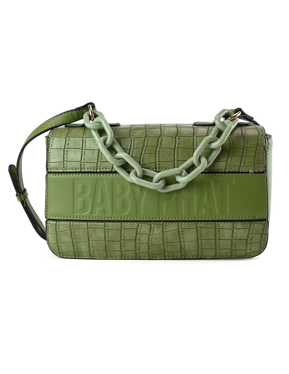 Bolso Bandolera De Dama Estilo Animal Print Verde Baby Phat