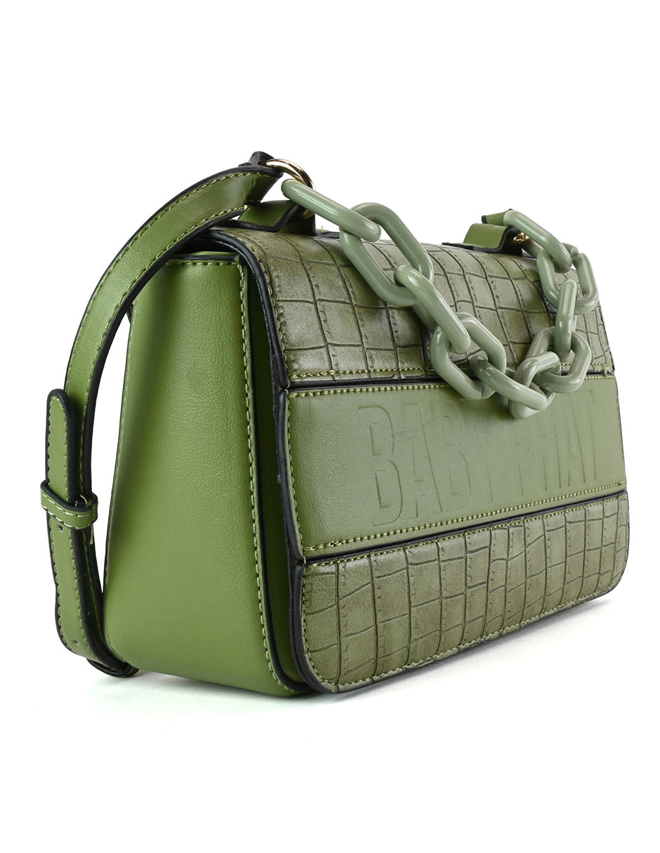 Bolso Bandolera De Dama Estilo Animal Print Verde Baby Phat