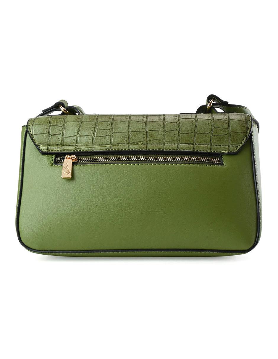 Bolso Bandolera De Dama Estilo Animal Print Verde Baby Phat