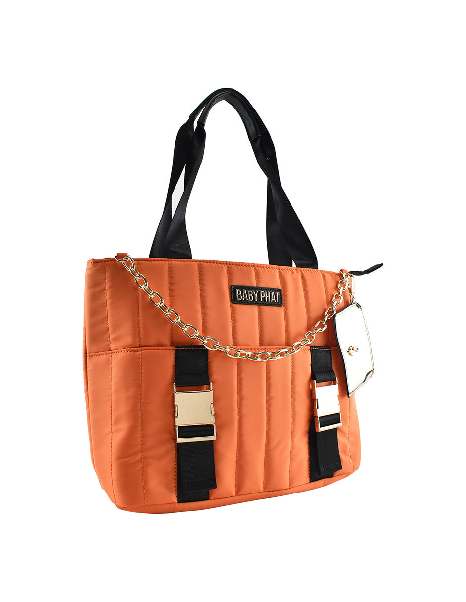 Bolso Tote De Mano Naranja Baby Phat Con Monedero