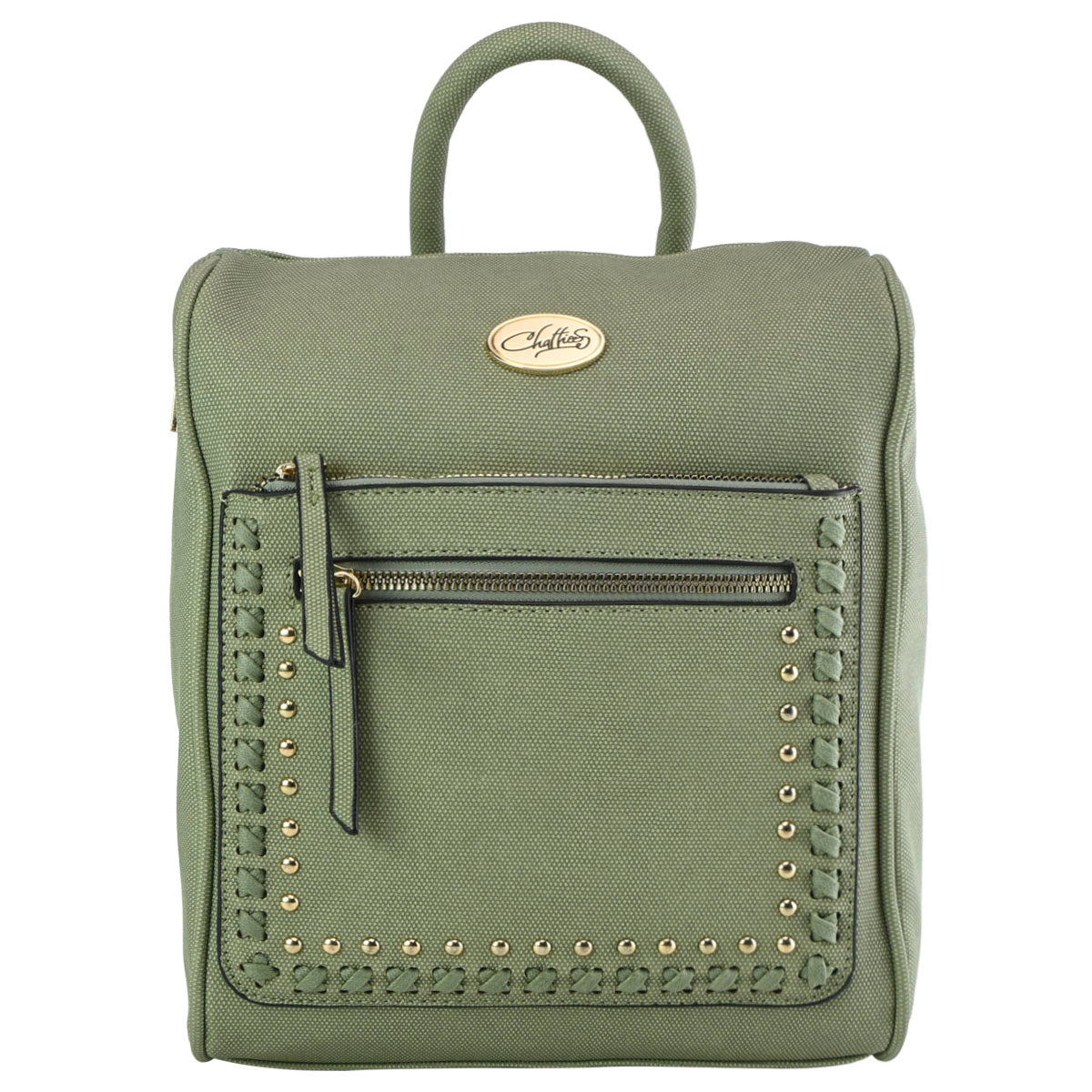 Backpack Minimalista Verde Olivo Chatties Para Mujer