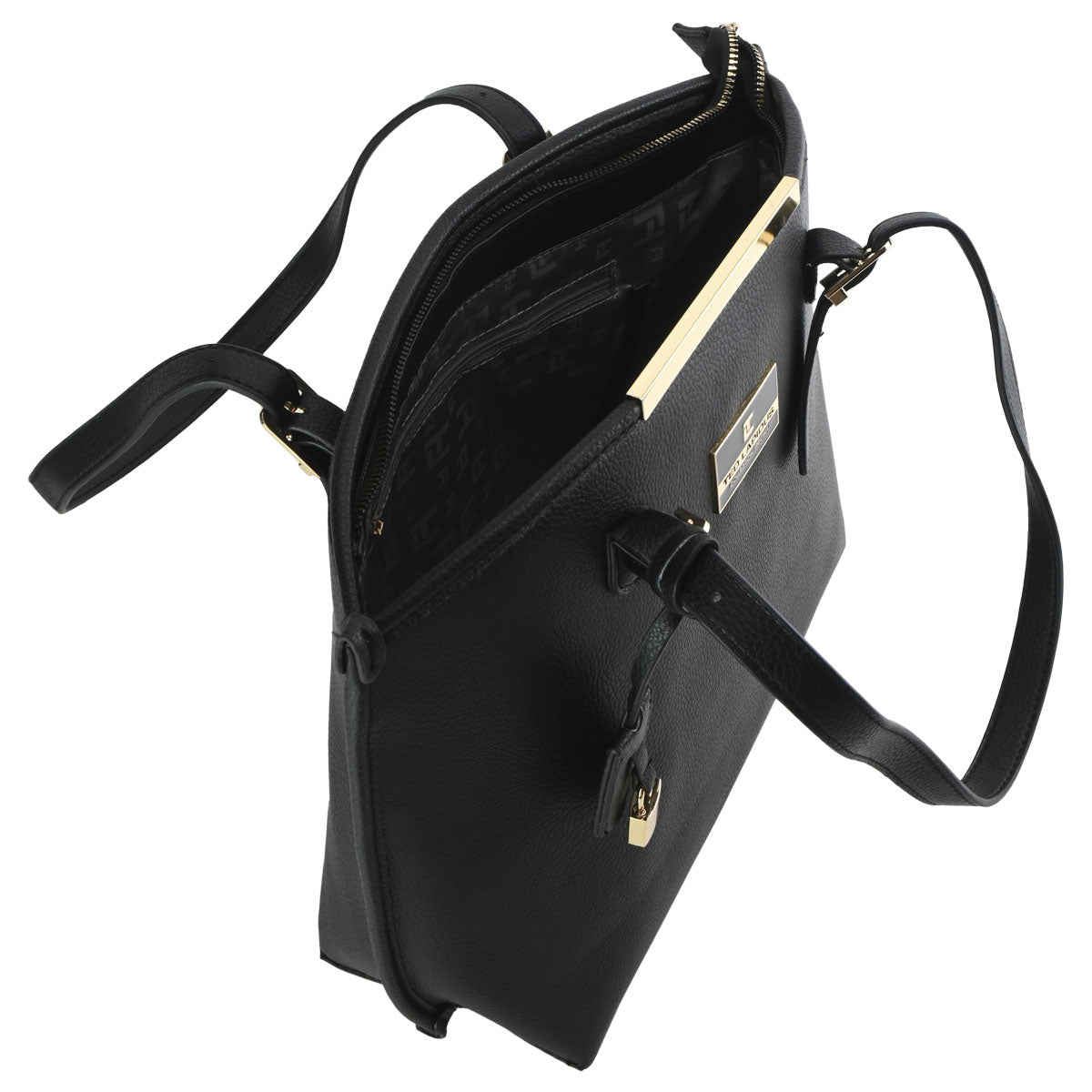 Tote Bag Negro De Hombro Ted Lapidus