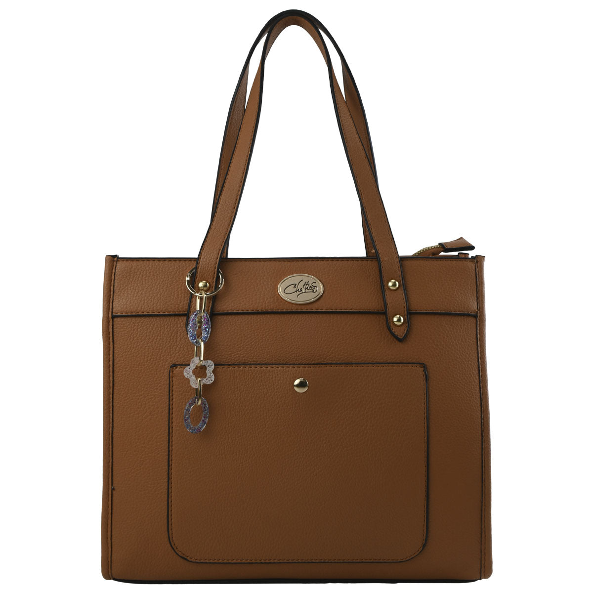 Elegante Bolso Chatties Color Camello Tote