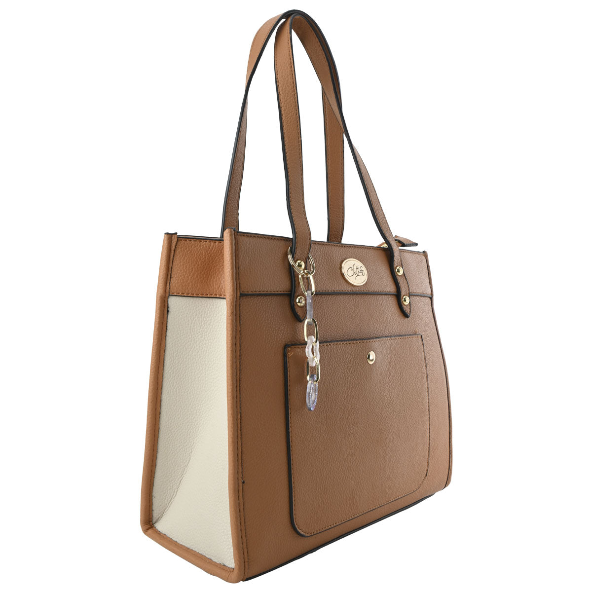 Elegante Bolso Chatties Color Camello Tote