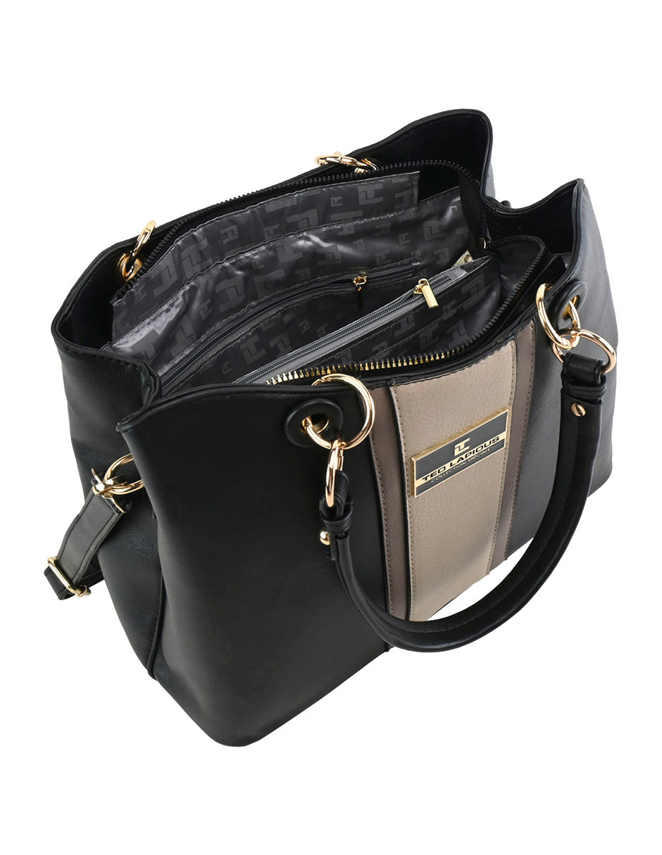 Bolso Tote Ted Lapidus Con Correa Ajustable