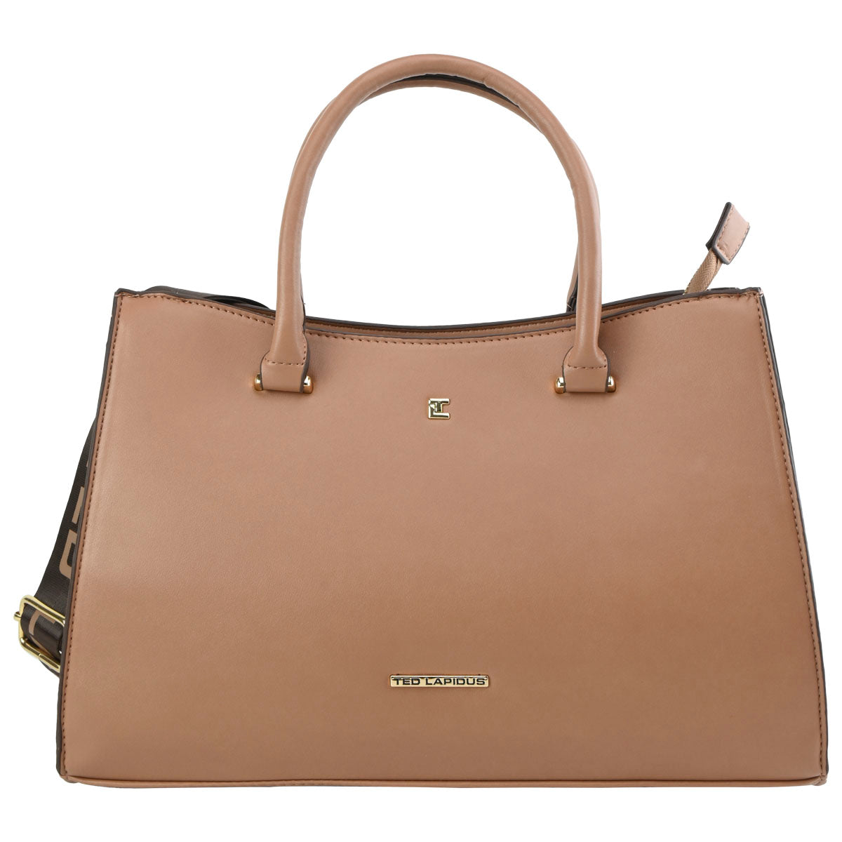 Bolso Tote Liso Para Dama Ted Lapidus Color Camello