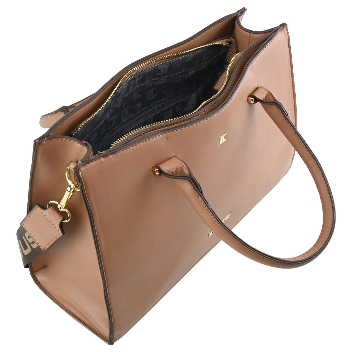 Bolso Tote Liso Para Dama Ted Lapidus Color Camello