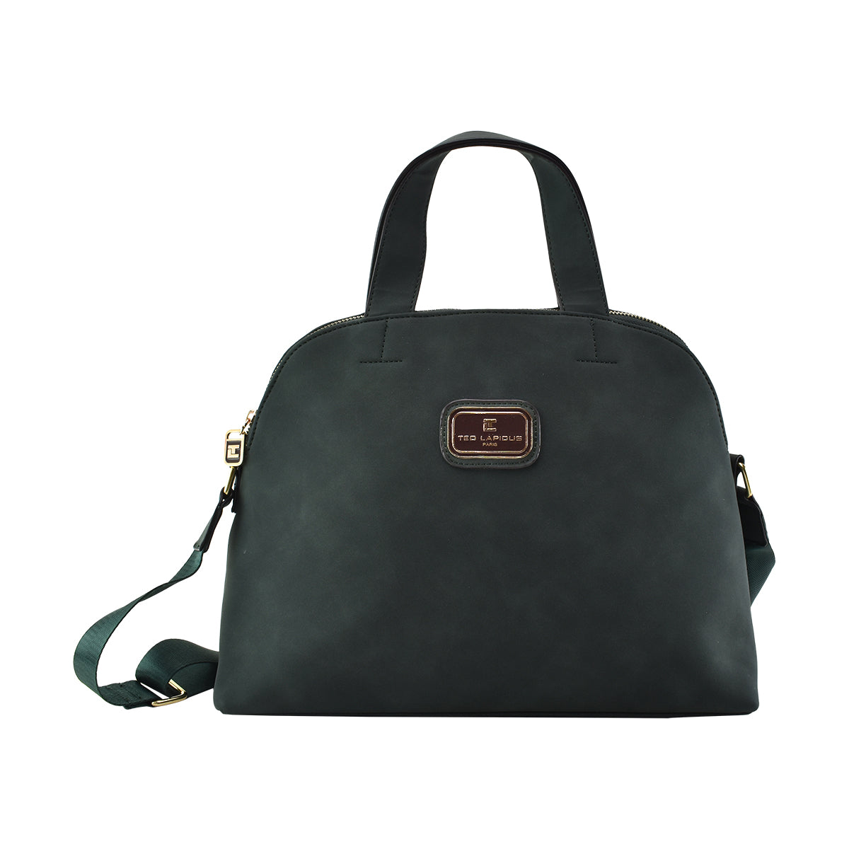 Bolso Ted Lapidus Estilo Bowling Con Correa Larga Verde