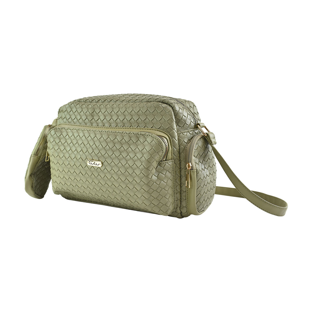Bolso Moderno Bandolera Verde Lulu Para Mujer Correa Reforzada
