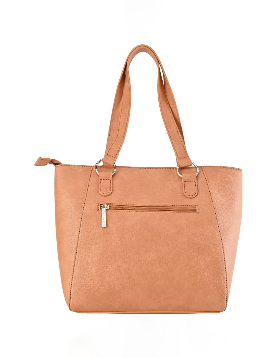 Bolso De Mano Minimalista Para Mujer Chatties Color Camello