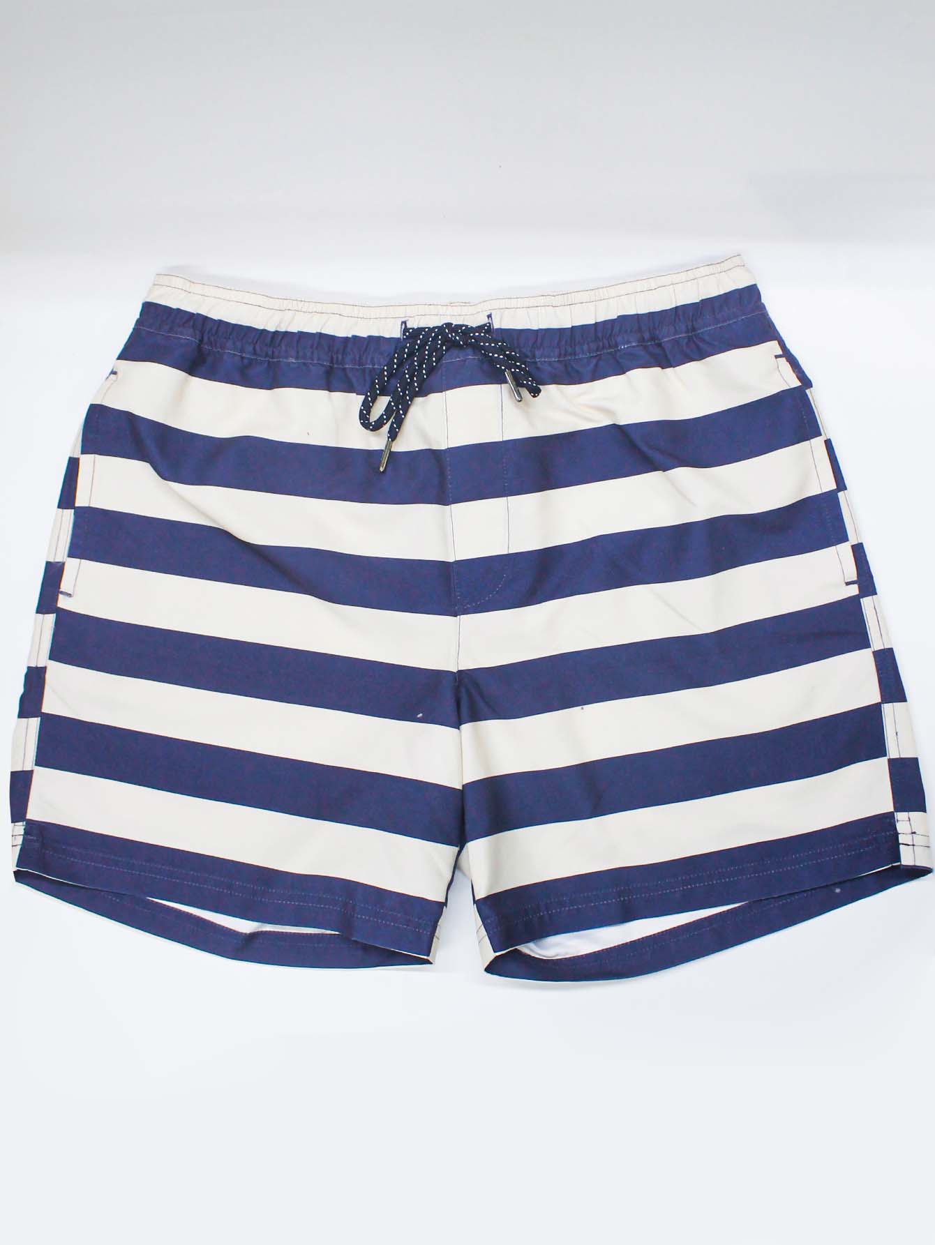 Traje De Baño Rayas Corto Playa Casual Para Hombre