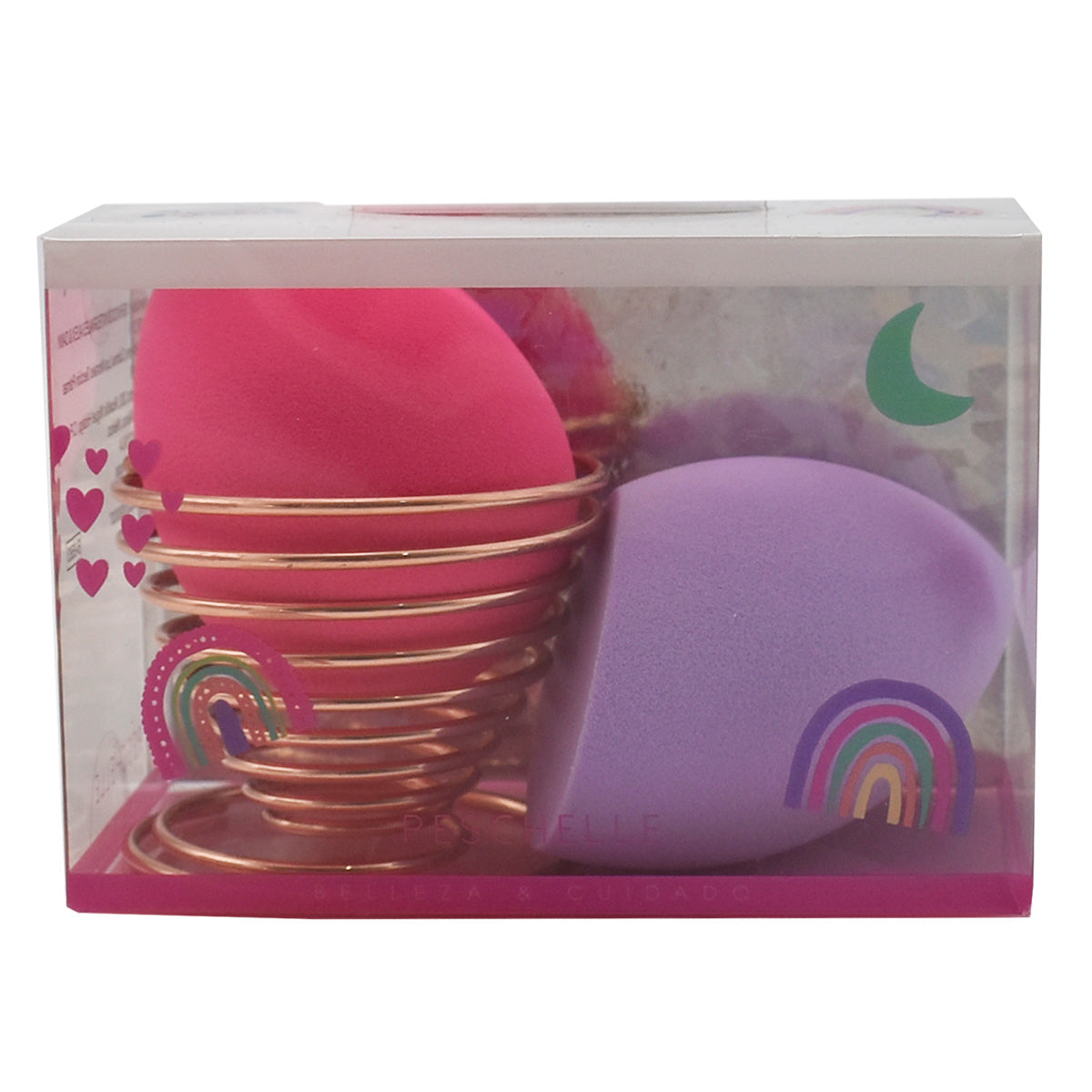 Kit 2 Esponjas Peschelle Para Maquillar Con Base Incluida