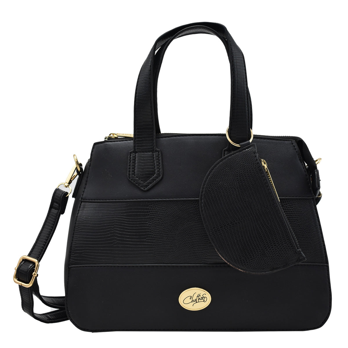 Bolsa Para Dama Mini Tote Con Monedero Negro Chatties