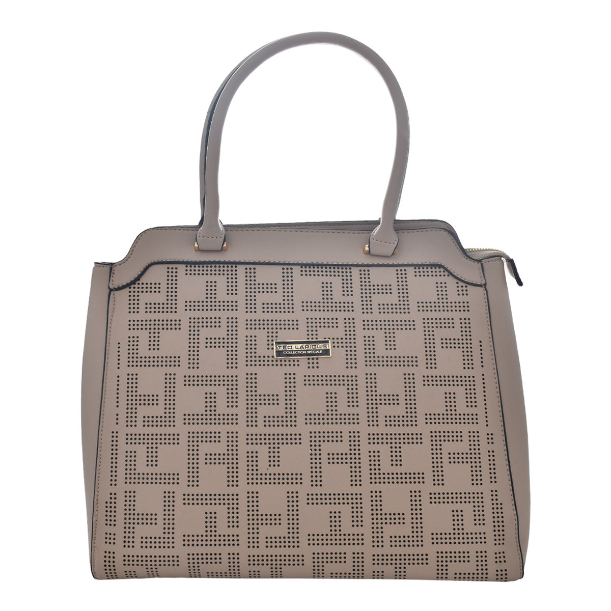Bolsa Estampado Frontal Ted Lapidus Tote Beige