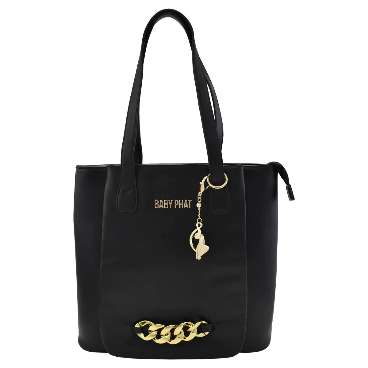 Bolsa Para Dama Tote Negro Con Cadena Decorativa Baby Phat