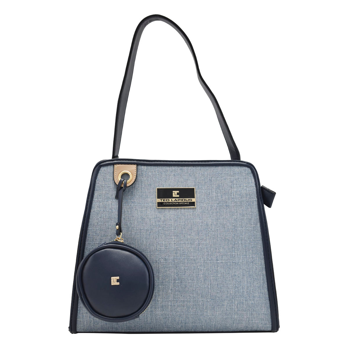 Bolsa De Dama Tote Con Monedero Incluido Navy Ted Lapidus