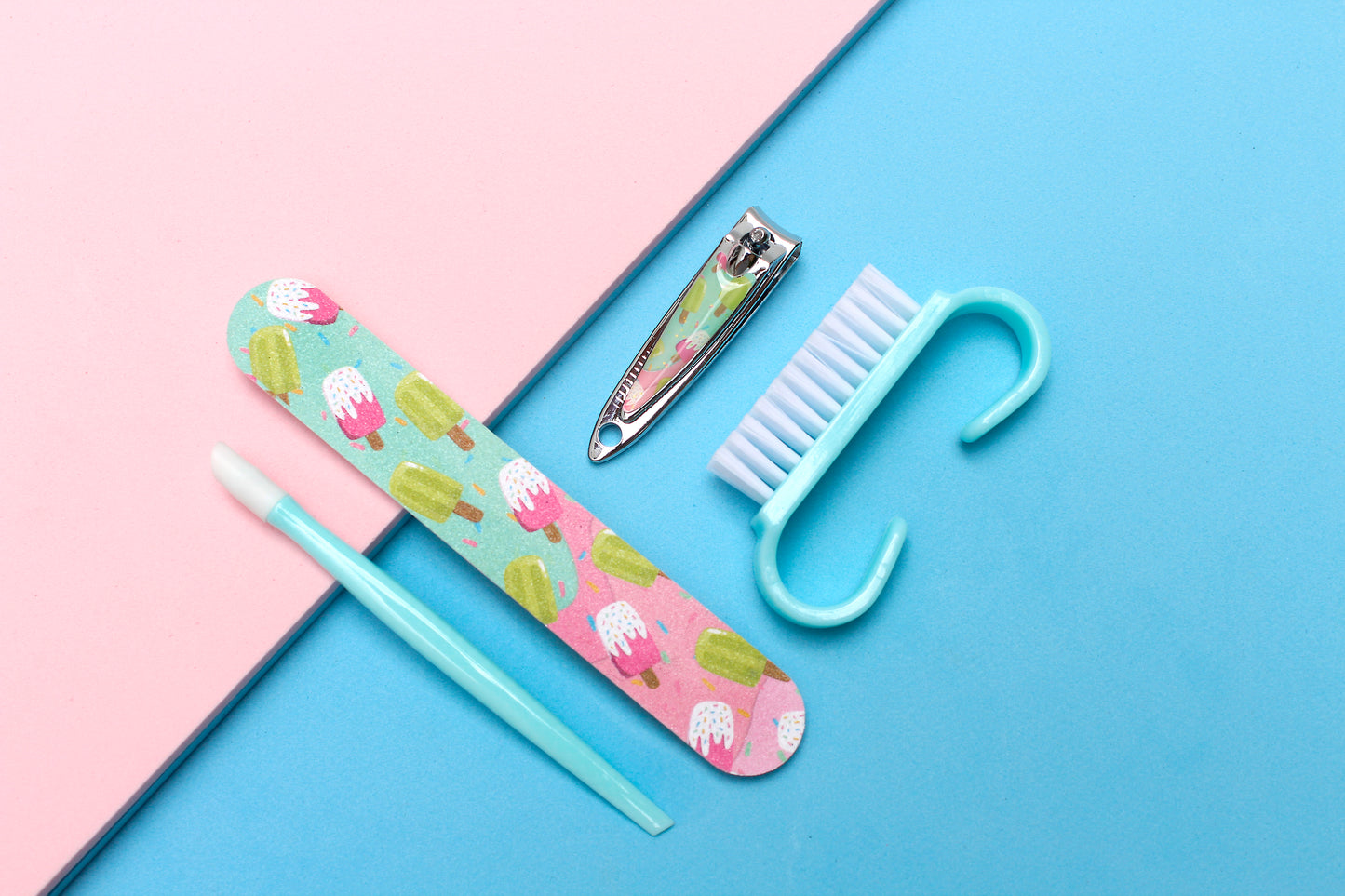 Kit de Belleza Para Manicure, Easy Beauty Cepillo, Lima, Removedor de Cutícula, Alicate
