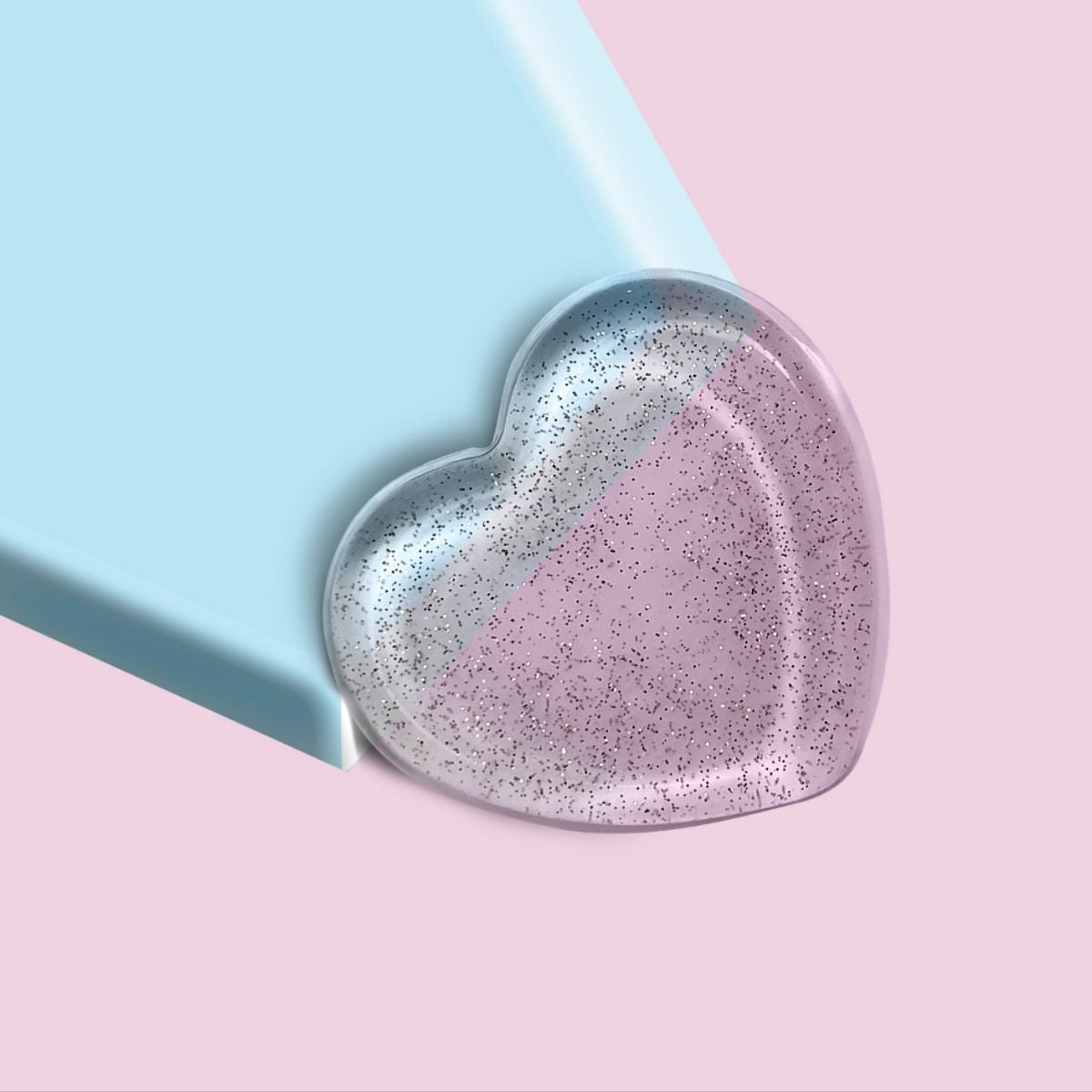 Esponja para maquillar de silicon Easy Beauty 2 pzas. diseño de corazón