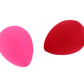 Set 2 esponjas de maquillaje Simple Pleasures color rosa y rojo