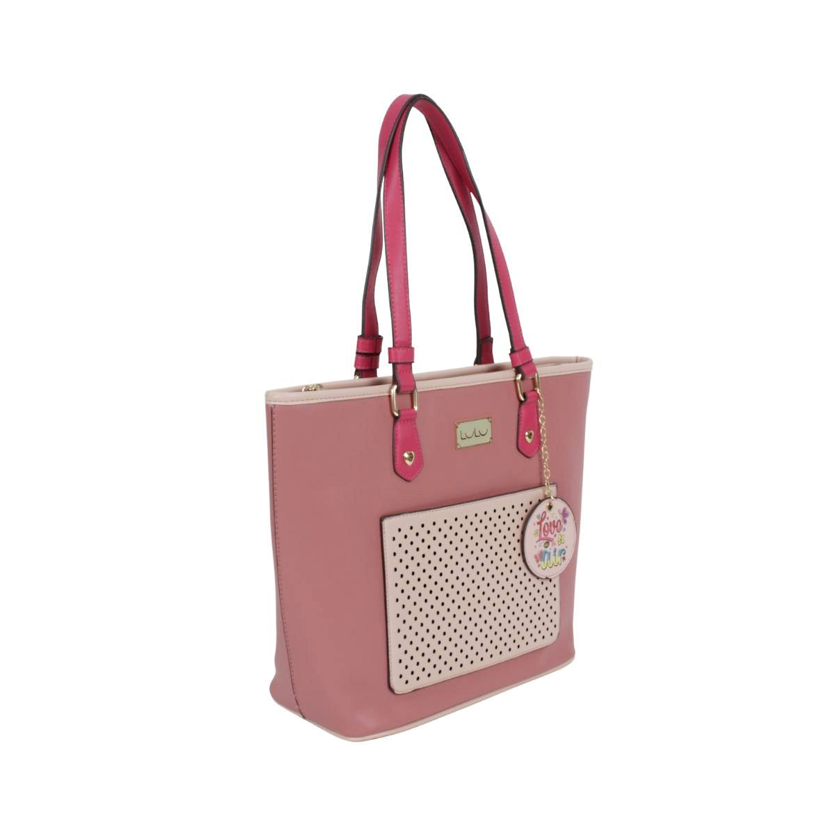 Bolsa De Dama Tote Juvenil Marca Lulu Color Coral