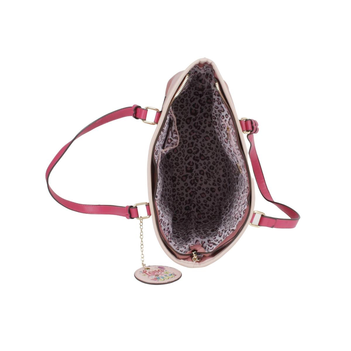 Bolsa De Dama Tote Juvenil Marca Lulu Color Coral