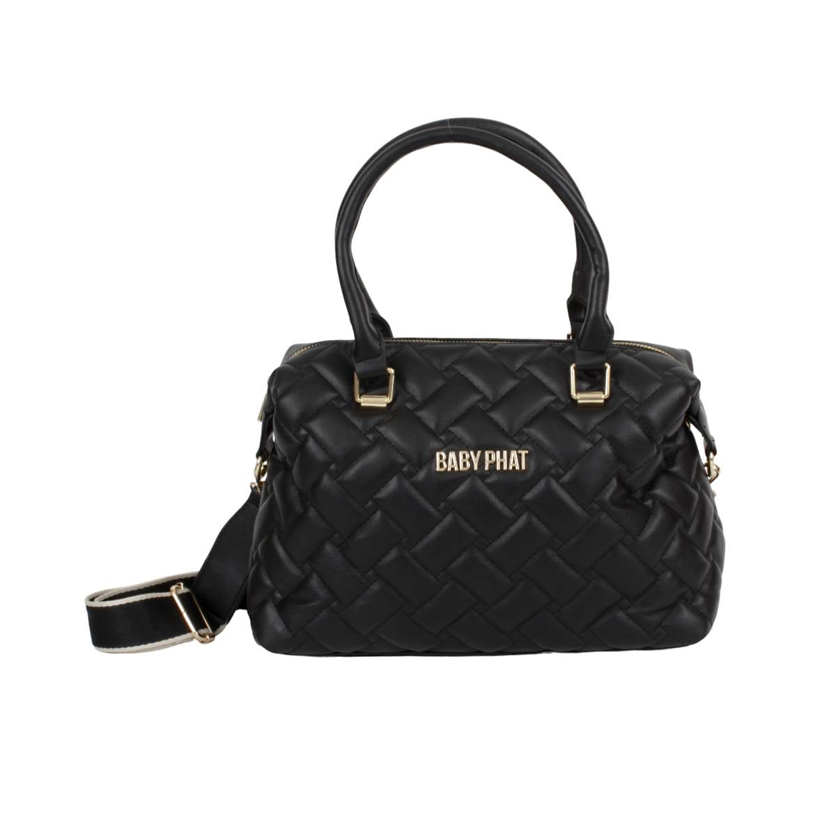 Bolsa De Dama Estilo Capitonado Bowling Baby Phat Color Negro